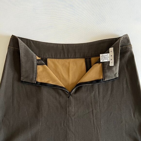 Cabi Dark Brown Flare A Line Skirt - Picture 5 of 6